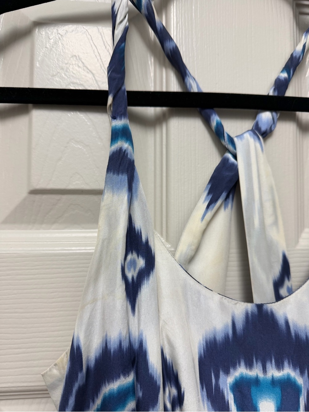 Banana Republic Silk Batik Blue & White Printed Sundress 6 - Picture 4 of 8